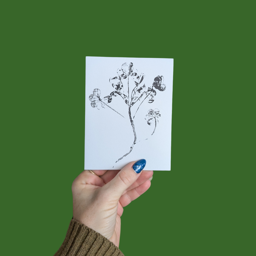 Individual Botanical Monoprint Card (Blank)