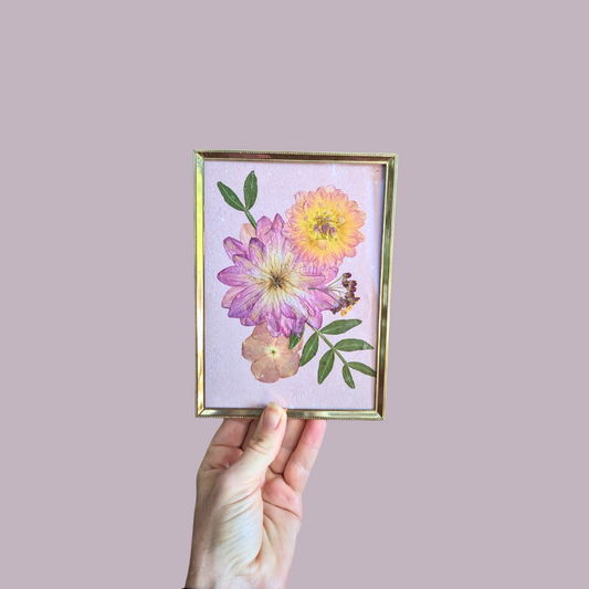 Pressed Dahlias Mini Bouquet