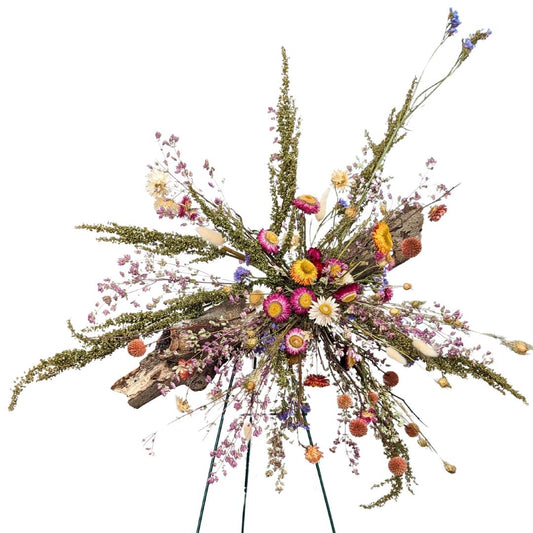 Dried and Preserved Floral Wall Sculpture